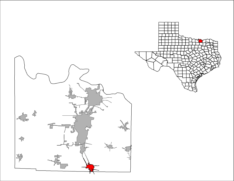 Locator map of Van Alstyne