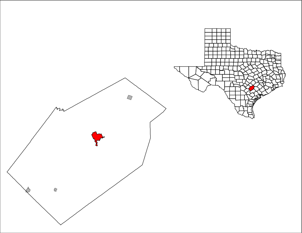 Locator map of Gonzales