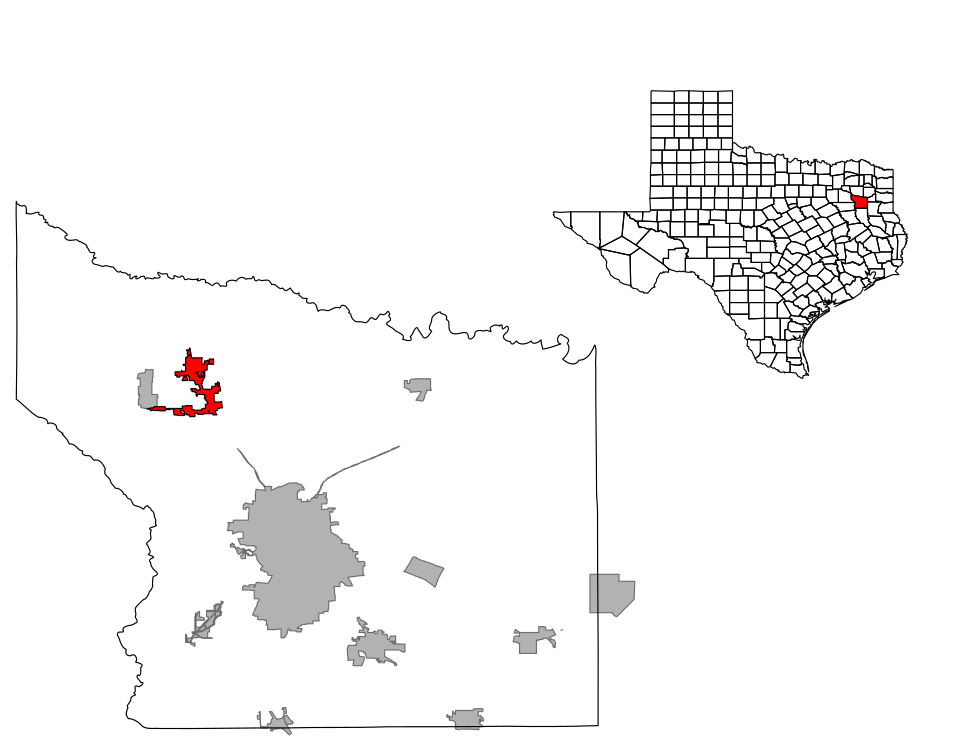 Locator map of Lindale