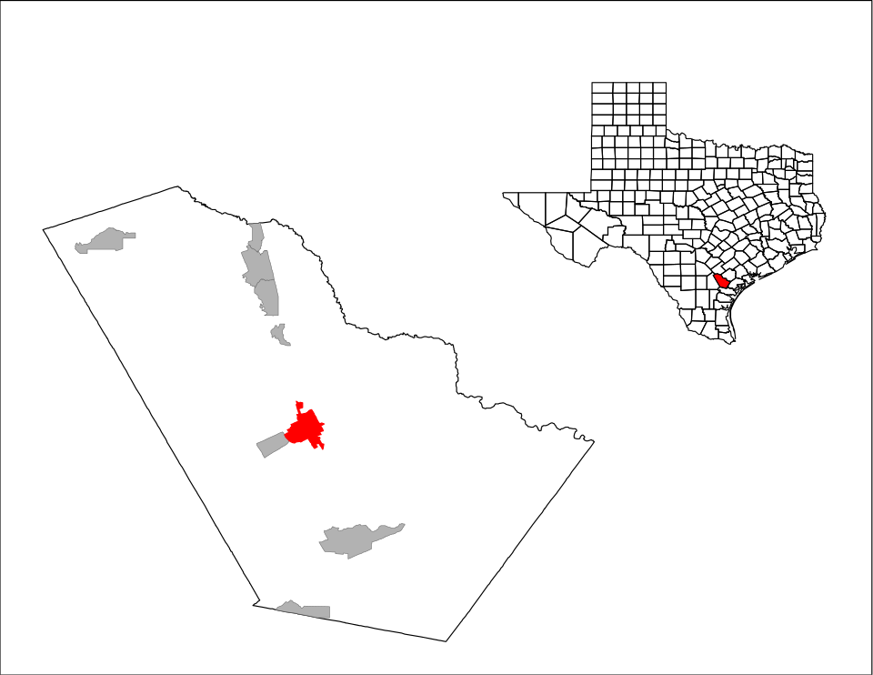 Locator map of Beeville