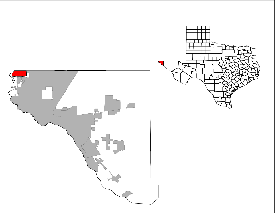 Locator map of Anthony