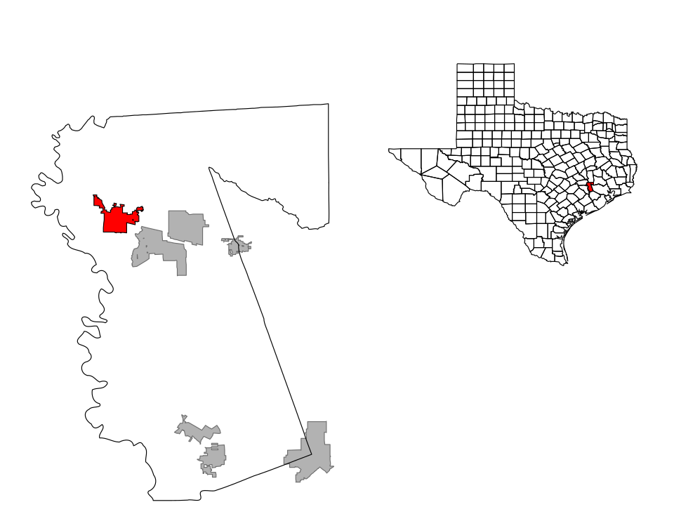 Locator map of Hempstead