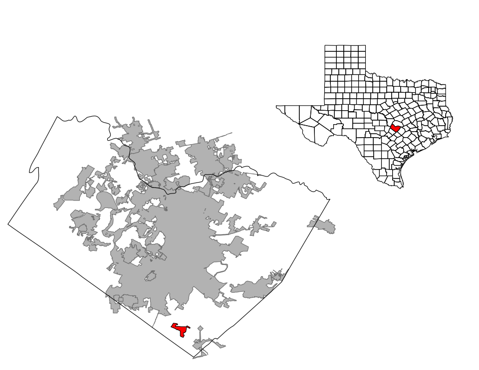Locator map of Creedmoor