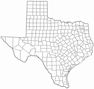 Locator map of Port Aransas