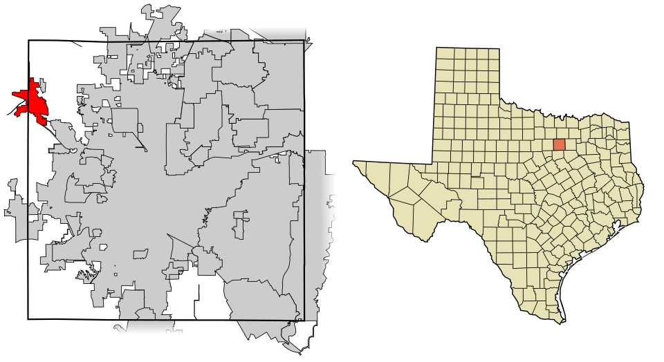 Locator map of Azle