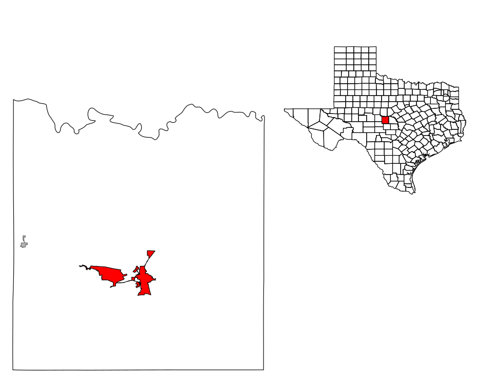 Map of Brady