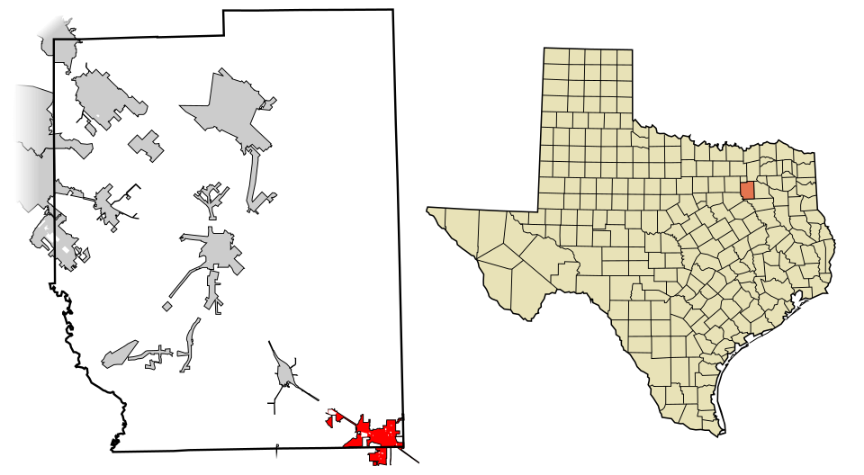 Locator map of Mabank
