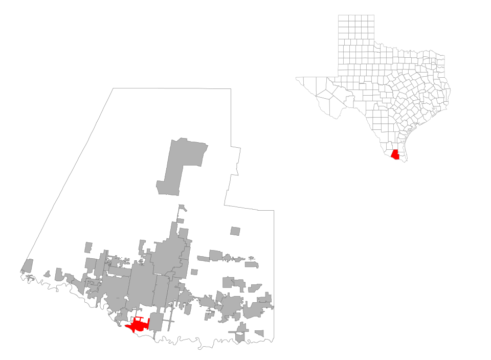 Locator map of Hidalgo