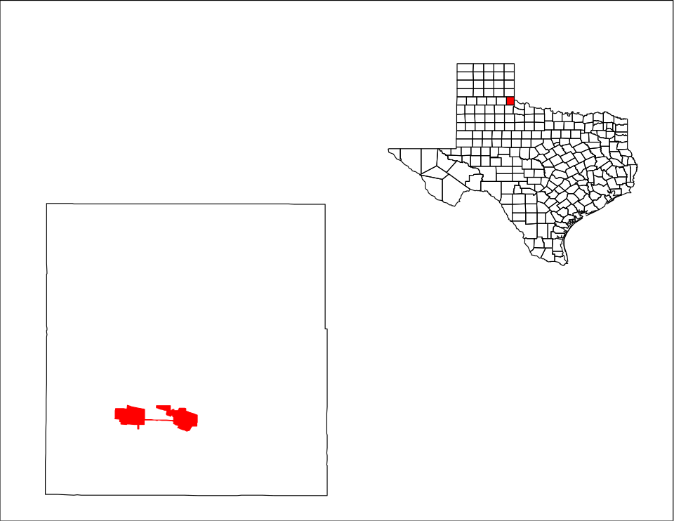 Locator map of Childress