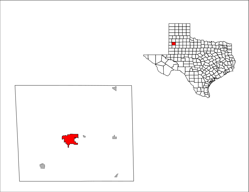 Locator map of Levelland