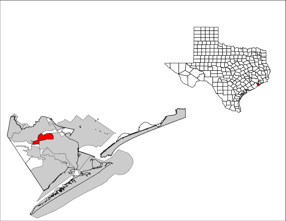 Locator map of Dickinson