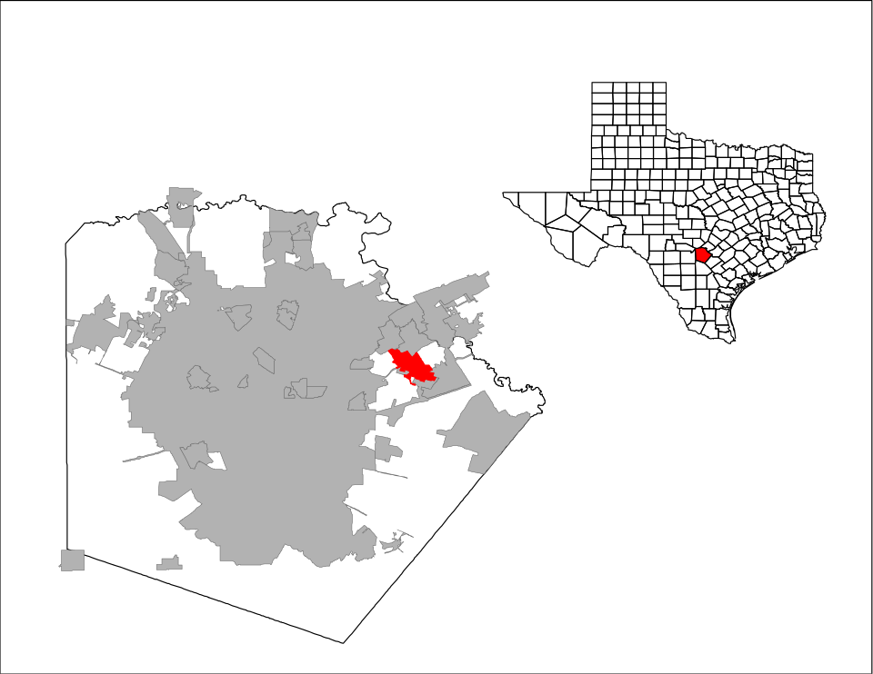 Locator map of Converse