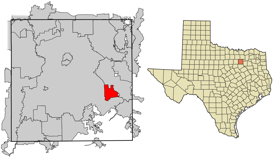 Locator map of Balch Springs