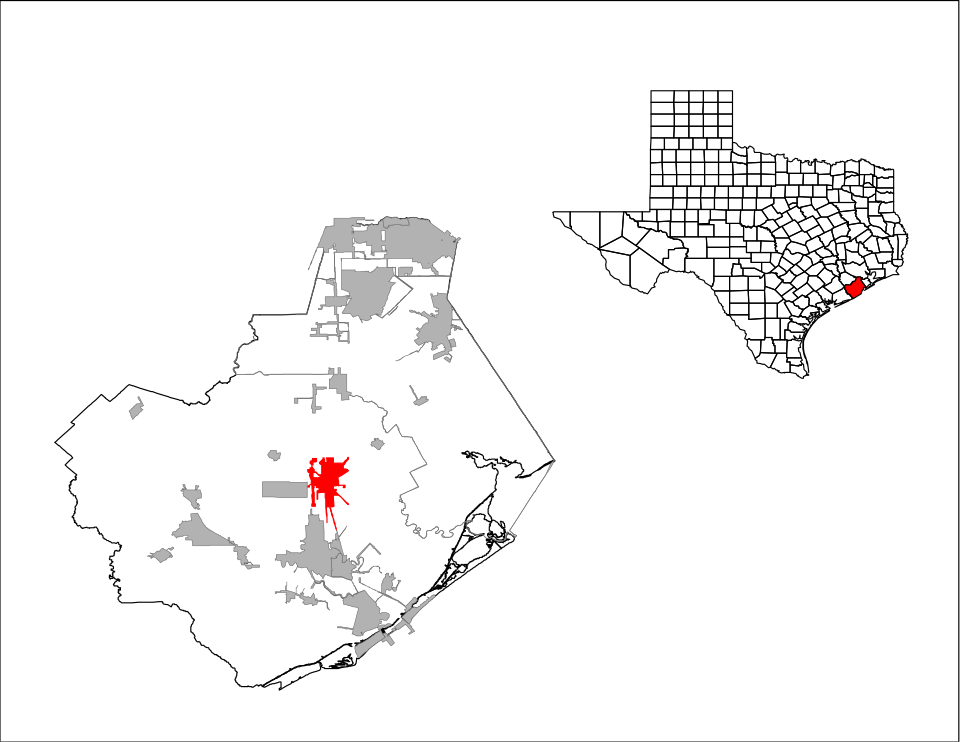 Locator map of Angleton