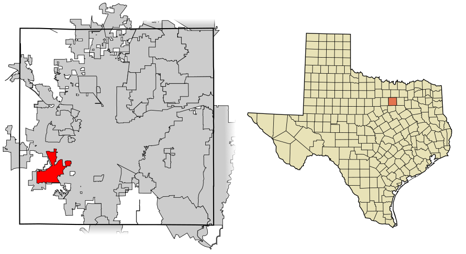 Locator map of Benbrook