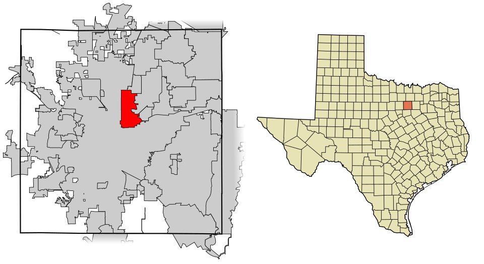 Locator map of Haltom