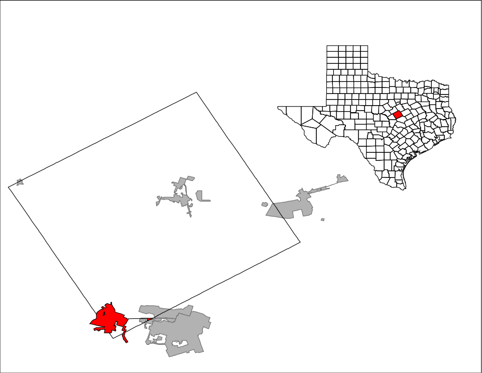 Locator map of Copperas Cove