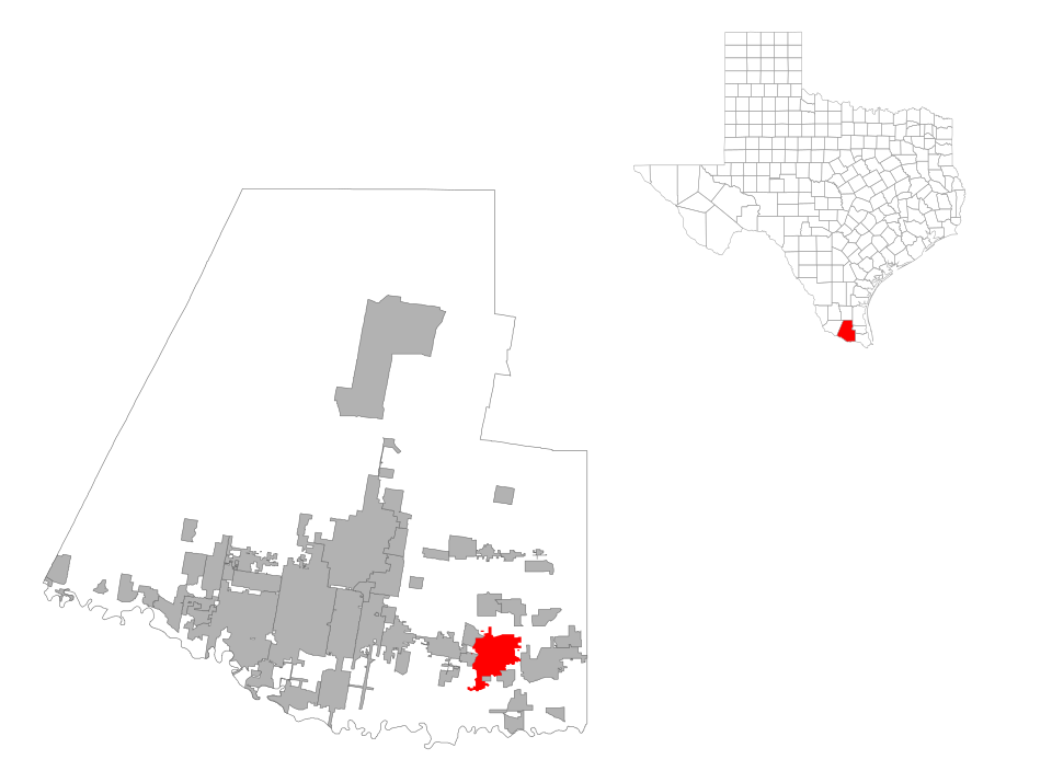 Locator map of Weslaco