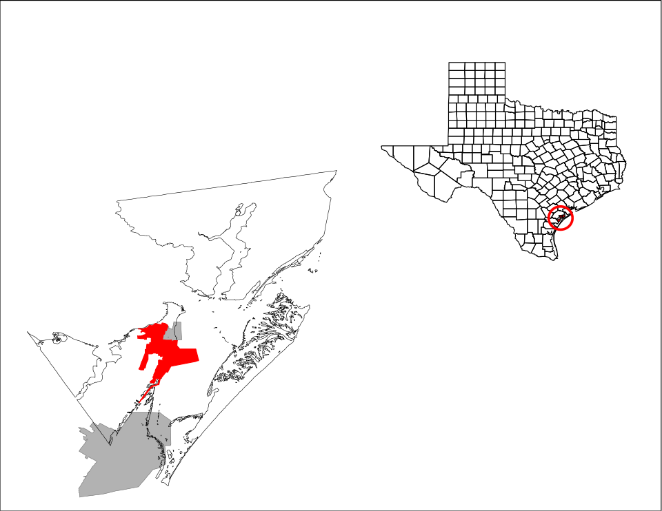 Locator map of Rockport