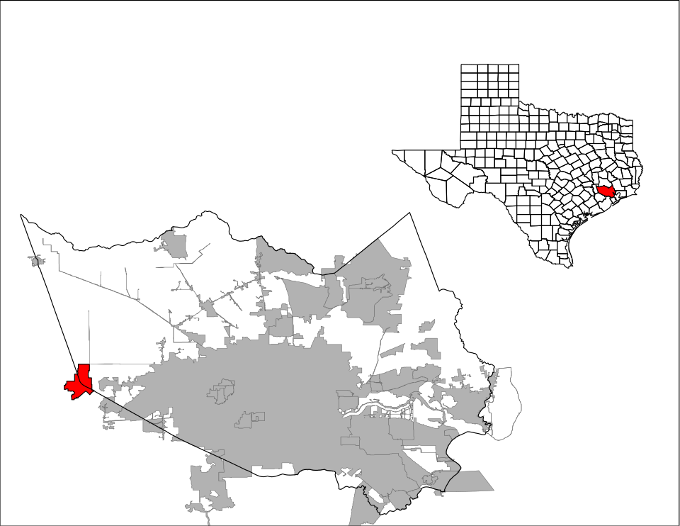 Locator map of Katy