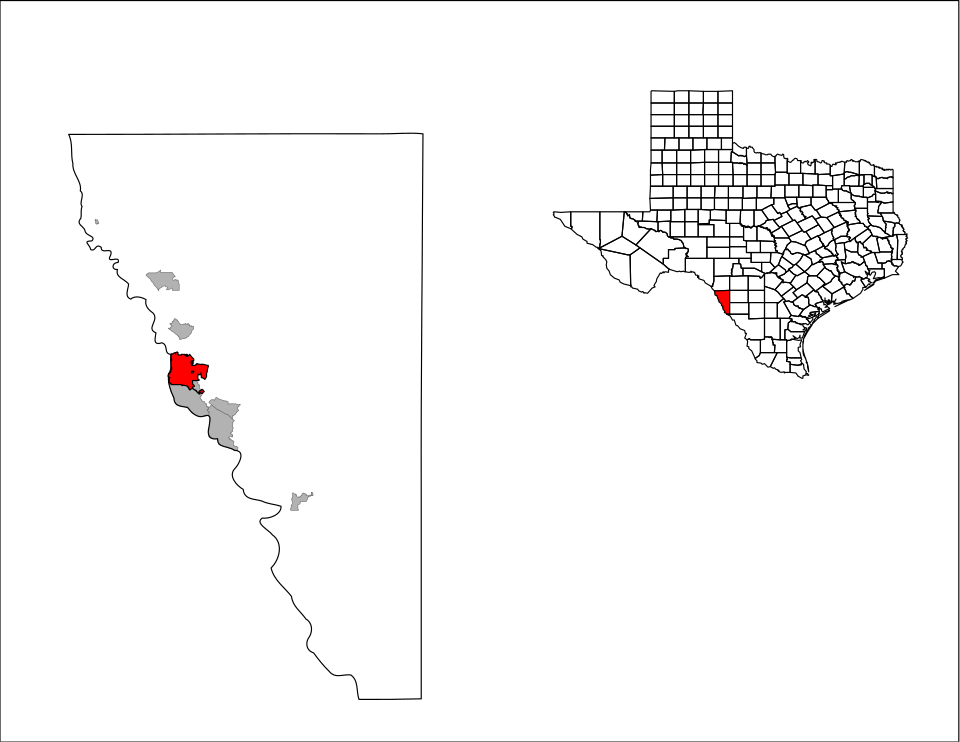 Locator map of Eagle Pass