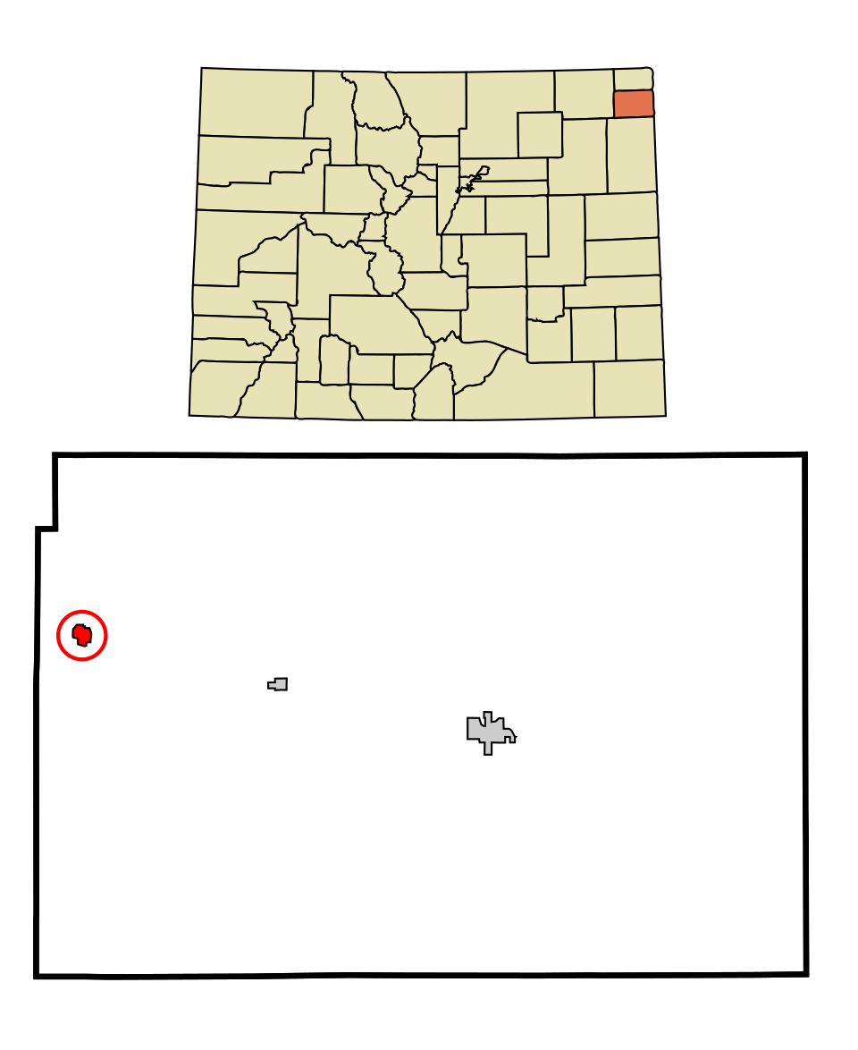 Locator map of Haxtun