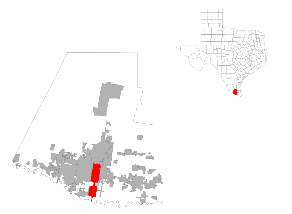 Locator map of Pharr