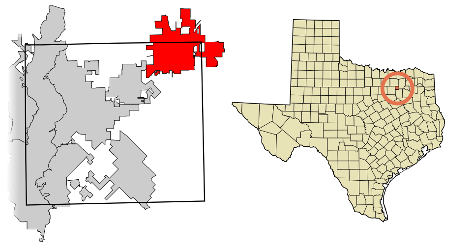 Locator map of Royse
