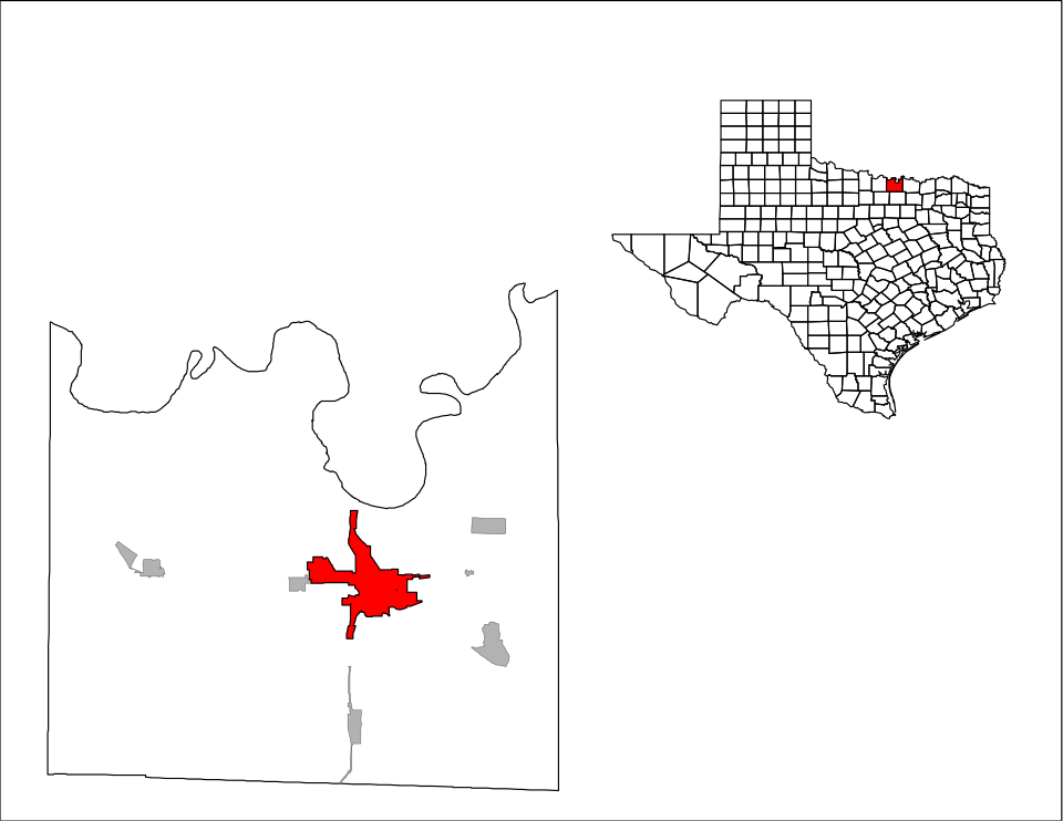 Locator map of Gainesville