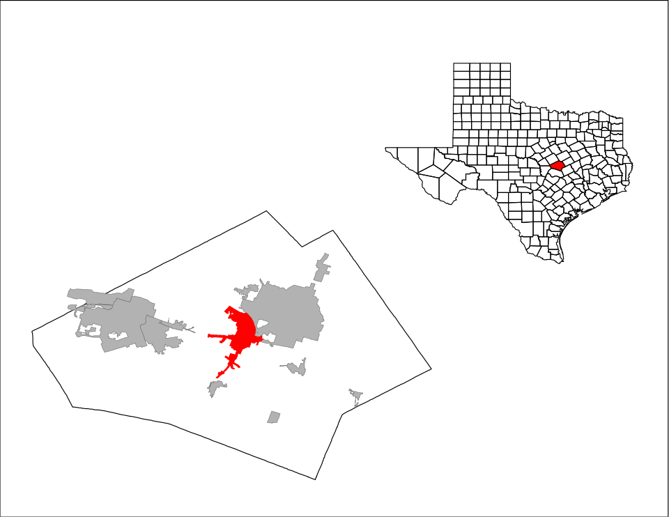 Locator map of Belton