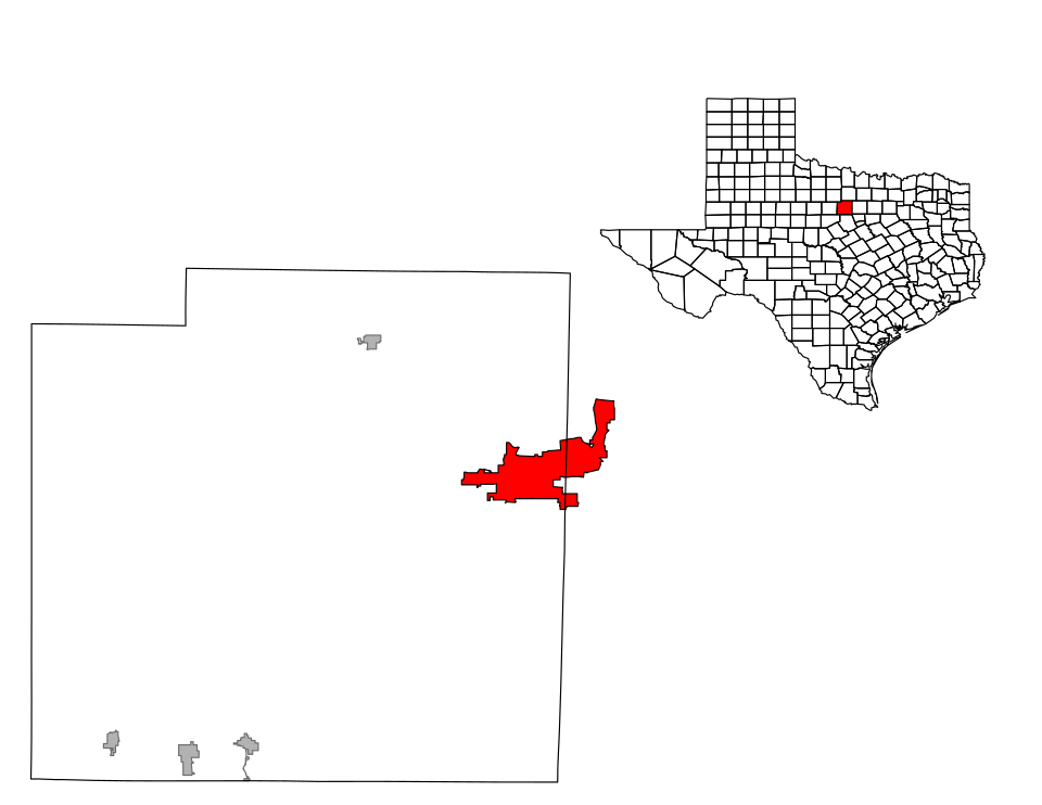 Locator map of Mineral Wells