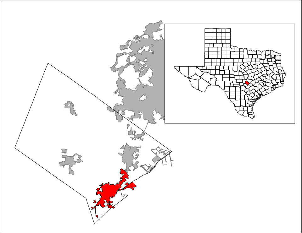 Locator map of San Marcos