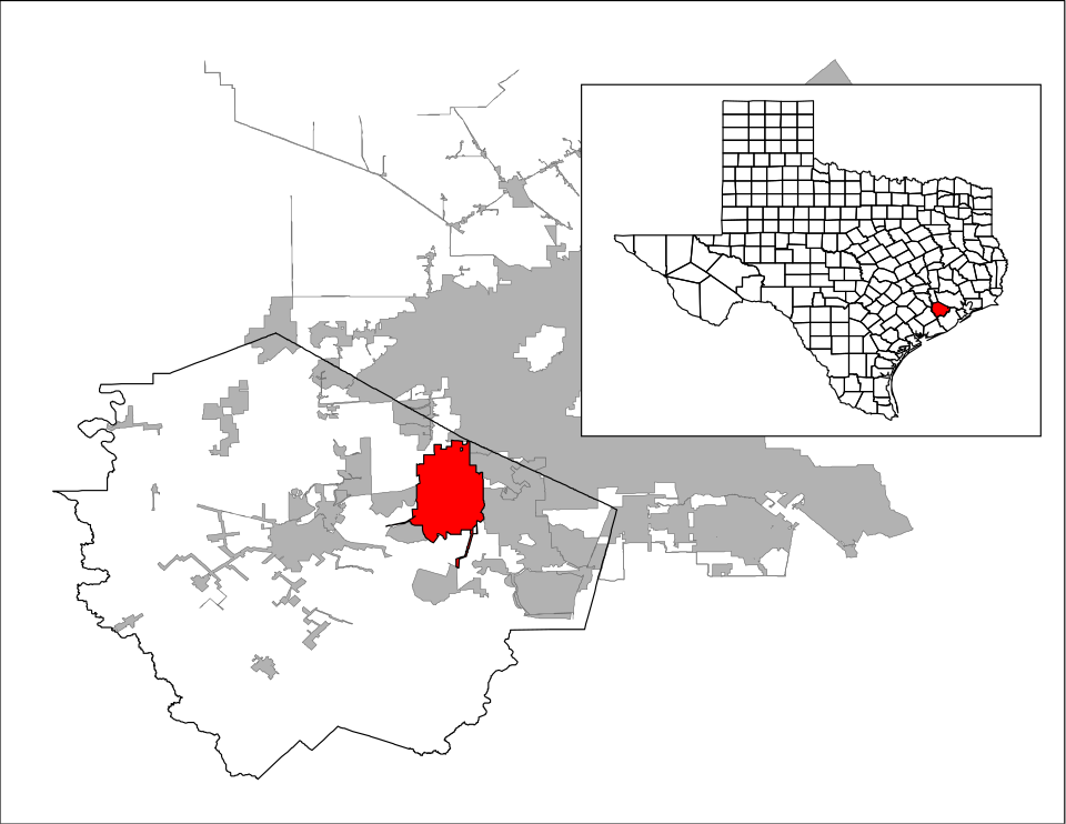 Locator map of Sugar Land