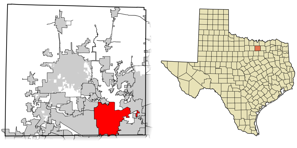 Locator map of Lewisville