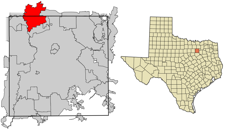 Locator map of Carrollton
