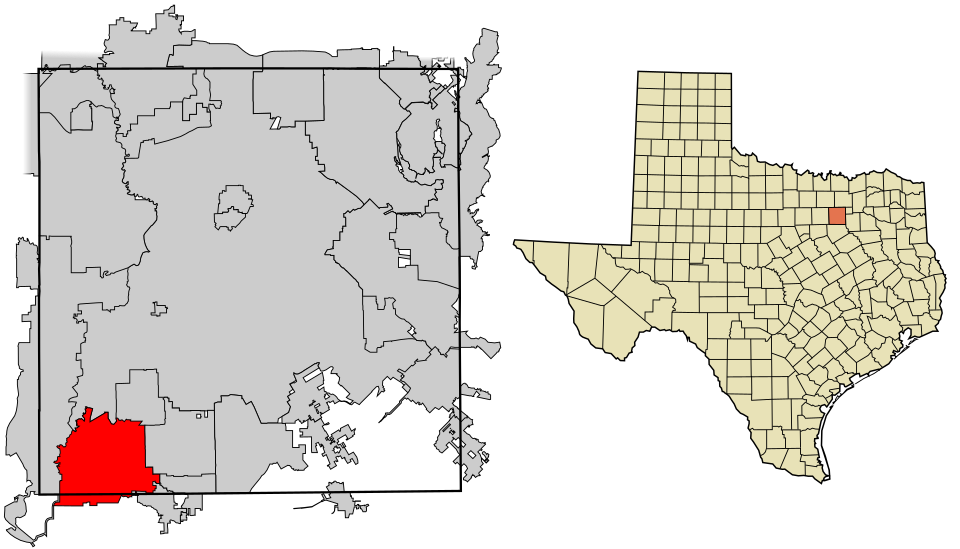 Locator map of Cedar Hill