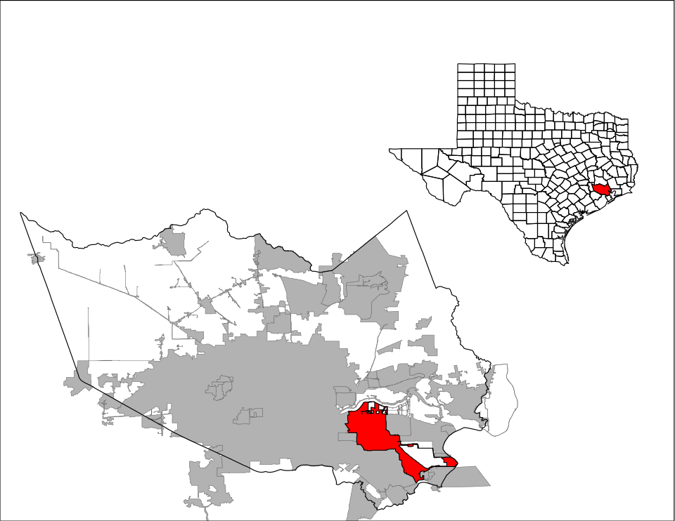 Locator map of Pasadena