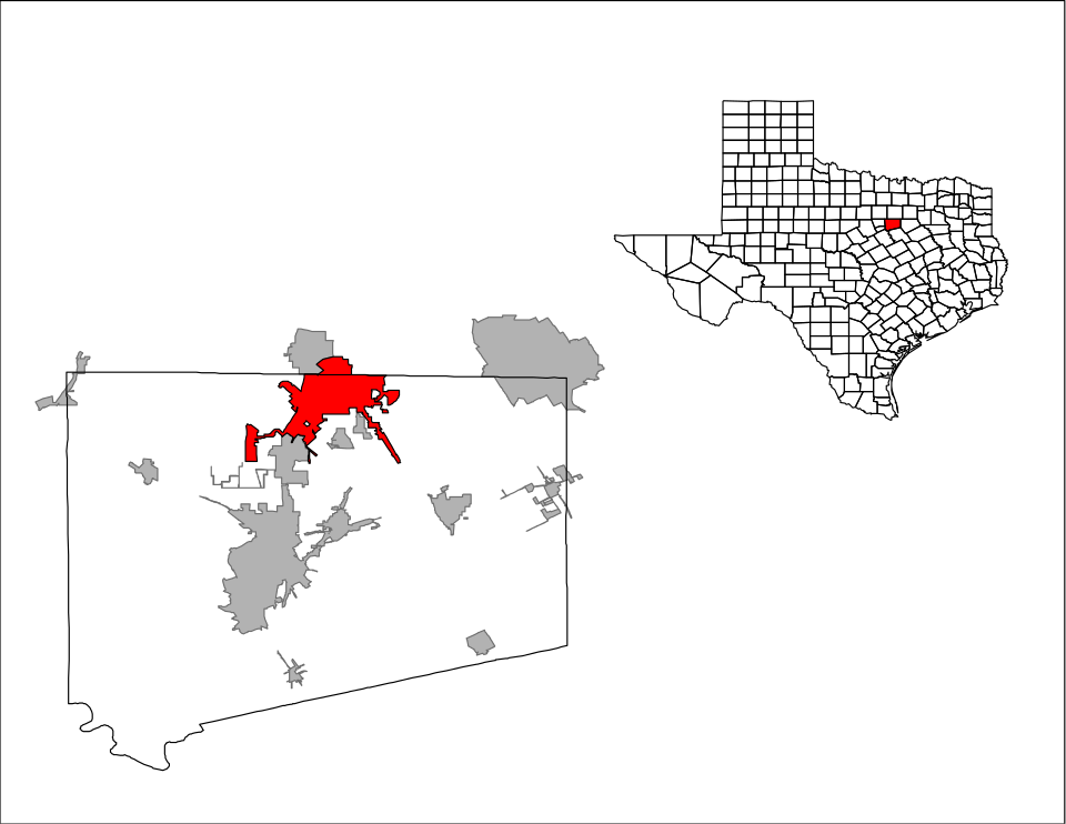 Map of Burleson