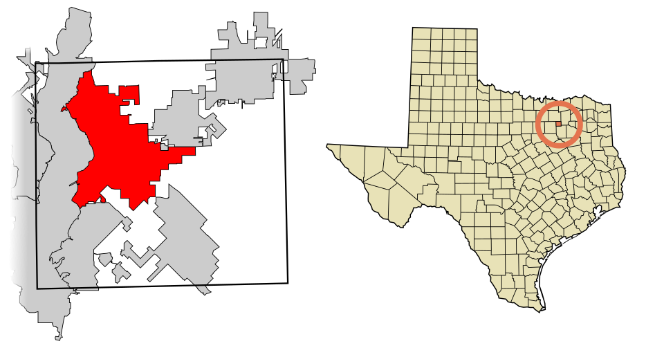 Locator map of Rockwall