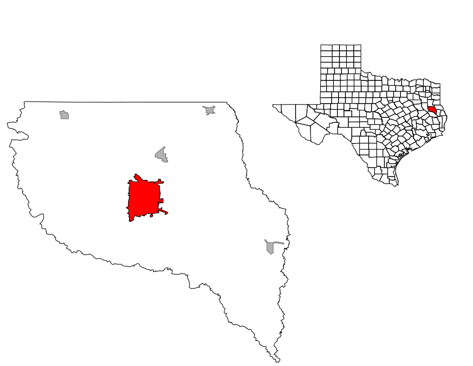 Map of Nacogdoches