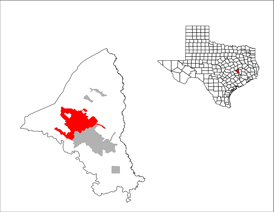 Locator map of Bryan