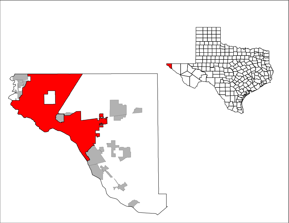 Locator map of El Paso
