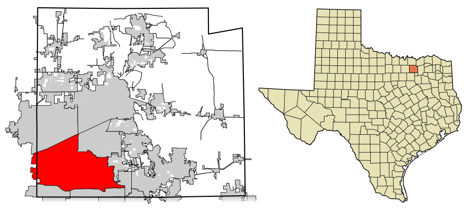 Locator map of Plano