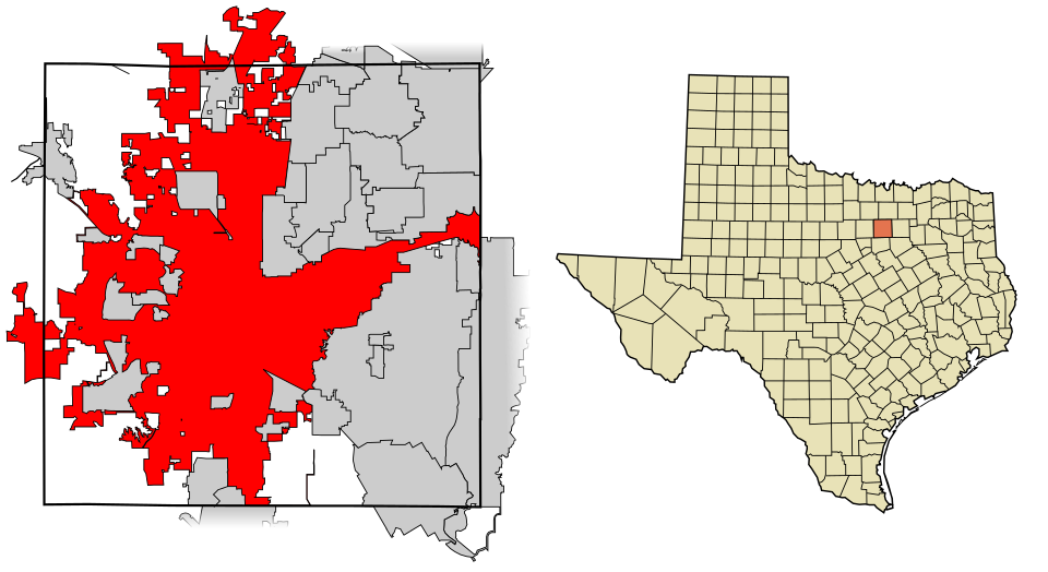 Locator map of Fort Worth