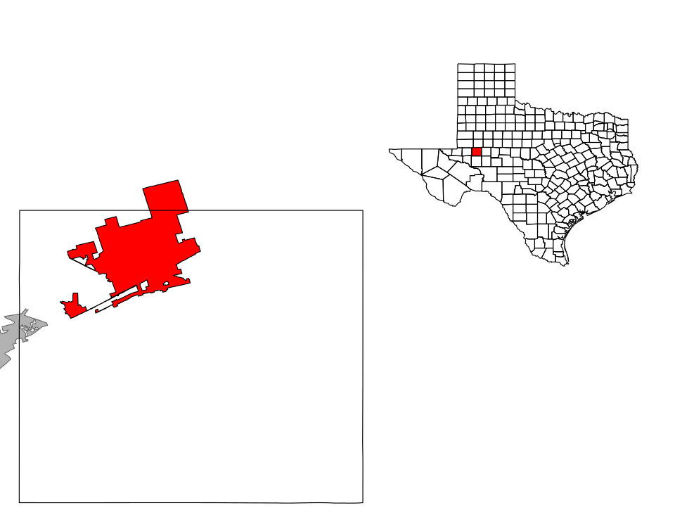 Locator map of Midland