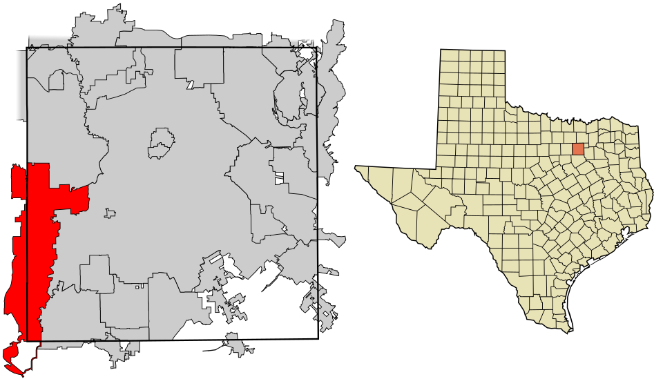 Locator map of Grand Prairie