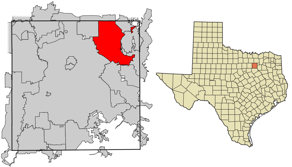 Locator map of Garland