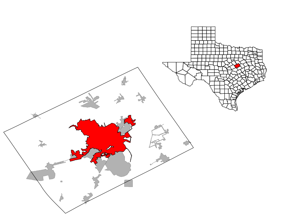 Map of Waco
