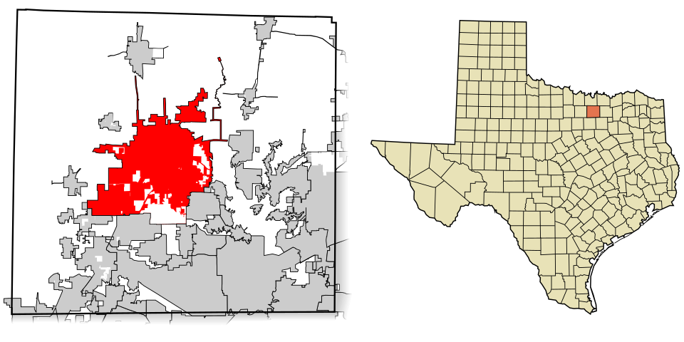 Locator map of Denton
