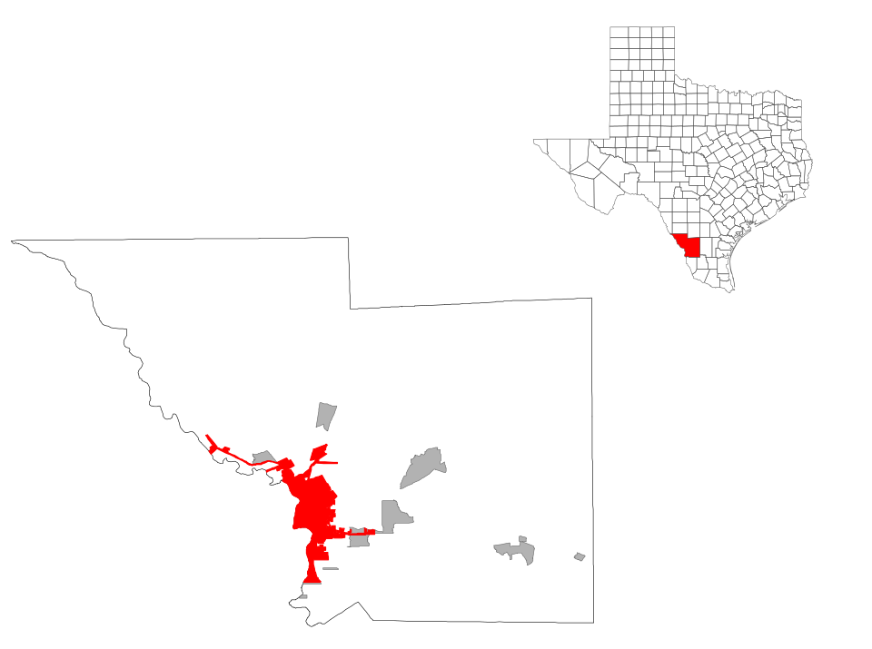 Locator map of Laredo